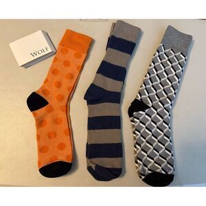 Men's Dress Socks Sprezza, Wolf Unknown Brand -3 Pairs NWOT‎